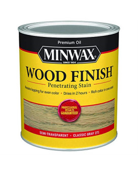 1515048 Stain Minwx Qt Cls Gray Minwax Wood Finish Semitransparent Classic Gray Oilbased Penetrating Wood Stain 1 Qt Pack Of