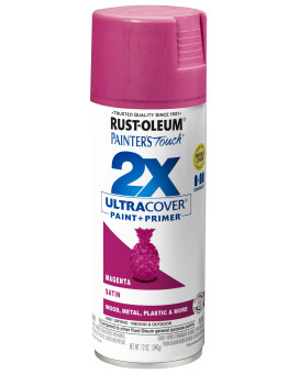 Rustoleum 334087 Painters Touch 2X Ultra Cover Spray Paint 12 Oz Satin Magenta