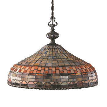 Jewelstone 20 Wide 3Light Chandelier Classic Bronze