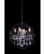 Elegant Lighting 1130D17Dbrc 17 Dia X 195 H In Geneva Pendent Lamp Dark Bronze Royal Cut Crystals