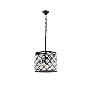 Elegant Lighting 1204D14Mbrc 14 Dia X 13 H In Madison Pendent Lamp Mocha Brown Royal Cut Crystals