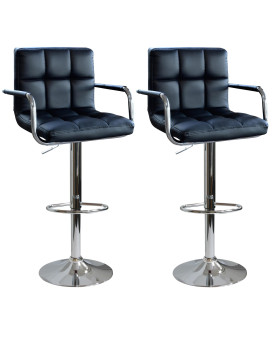 Amerihome Bsarmset Modern Padded Bar Stool 2 Piece