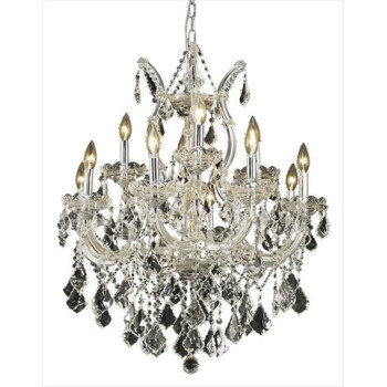 Elegant Lighting 2800D27Crc 27 Dia X 26 H In Maria Theresa Collection Hanging Fixture Royal Cut Chrome Finish