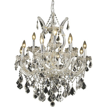 Elegant Lighting 2800D27Crc 27 Dia X 26 H In Maria Theresa Collection Hanging Fixture Royal Cut Chrome Finish