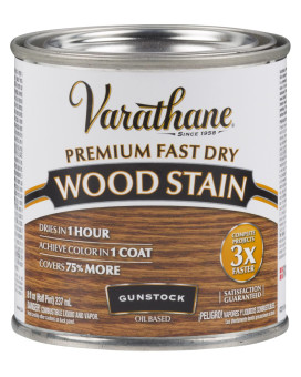 Varathane 262026 Premium Fast Dry Wood Stain Half Pint Gunstock 8 Fl Oz