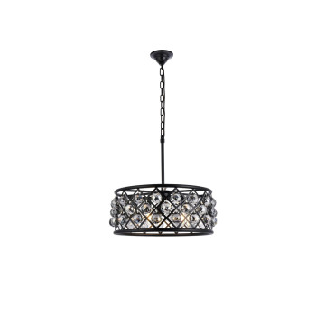 Elegant Lighting 1214D20Mbssrc 20 Dia X 9 H In Madison Pendant Lamp Mocha Brown Royal Cut Silver Shade Grey