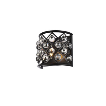 Elegant Lighting 1214W11Mbssrc 115 W X 105 H In Madison Wall Sconce Mocha Brown Royal Cut Silver Shade Grey