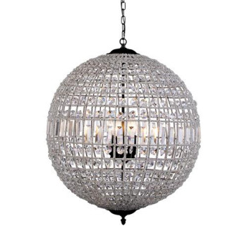 Elegant Lighting 1205D18Dbrc 18 Dia X 255 H In Olivia Pendant Lamp Dark Bronze Royal Cut Crystal Clear