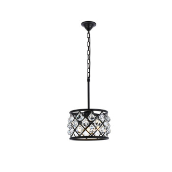 Elegant Lighting 1214D12Mbrc 12 Dia X 9 H In Madison Pendant Lamp Mocha Brown Royal Cut Crystal Clear