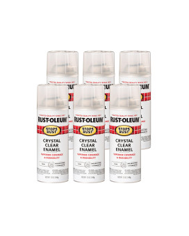 Rustoleum 77018306Pk Stops Rust Spray Paint 12 Oz Gloss Crystal Clear 6 Pack