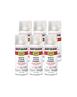 Rustoleum 2850936Pk Stops Rust Spray Paint 12 Oz Matte Clear 6 Pack