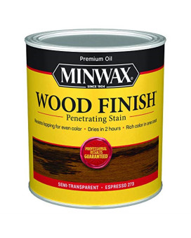 1561091 Minwax Stain Espresso Qt Minwax Wood Finish Semitransparent Espresso Oilbased Penetrating Wood Stain 1 Qt Pack Of 4