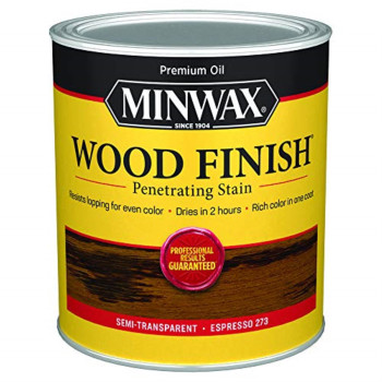 1561091 Minwax Stain Espresso Qt Minwax Wood Finish Semitransparent Espresso Oilbased Penetrating Wood Stain 1 Qt Pack Of 4