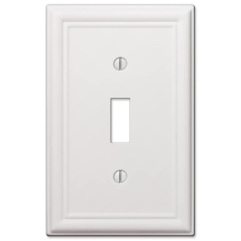 Amerelle 149Tw Chelsea Wallplate 1 Toggle Steel White 1Pack