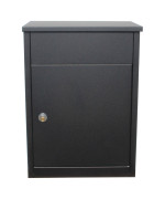 Allux Series Mailboxes Allux 500 Wall Mount Mailparcel Box In Black Color