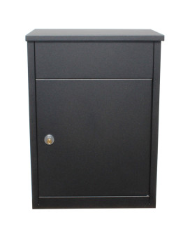 Allux Series Mailboxes Allux 500 Wall Mount Mailparcel Box In Black Color