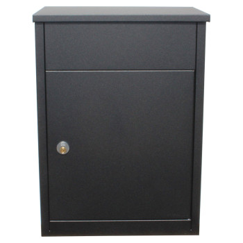 Allux Series Mailboxes Allux 500 Wall Mount Mailparcel Box In Black Color