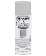 Rustoleum 302592 Chalked Ultra Matte Spray Paint 12 Ounce Pack Of 1 Aged Gray