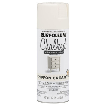 Rustoleum 302596 Chalked Ultra Matte Spray Paint 12 Oz Chiffon Cream