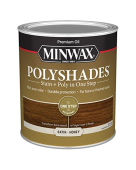 1609221 Polyshades Sat Honey Qt Minwax Polyshades Semitransparent Satin Honey Oilbased Stain And Polyurethane Finish 1 Qt Pac