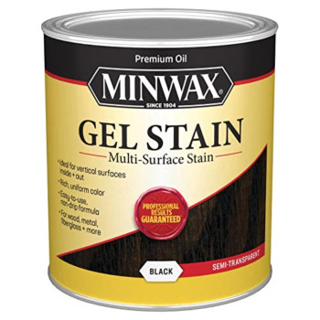 1618370 Gel Stain Black 1Qt Minwax Gel Stain Semitransparent Black Oilbased Gel Stain 1 Qt Pack Of 4