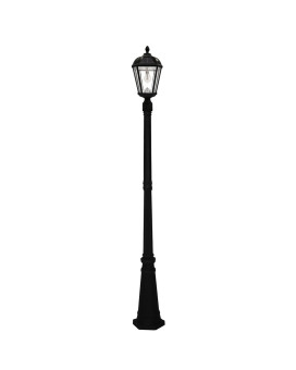 Gama Sonic Royal Bulb Solar Outdoor Lamp Post Gs98Bsblk Black Finish