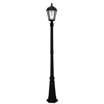 Gama Sonic Royal Bulb Solar Outdoor Lamp Post Gs98Bsblk Black Finish