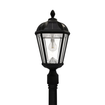 Gama Sonic Royal Bulb Solar Outdoor Lamp Post Gs98Bsblk Black Finish