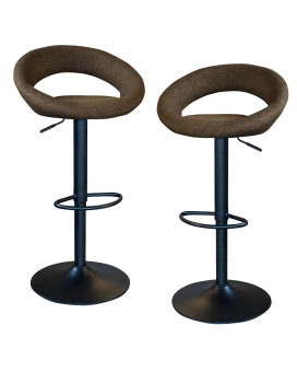 Amerihome Bsltfset Classic Relaxed Latte Brown Fabric Bar Stool Set