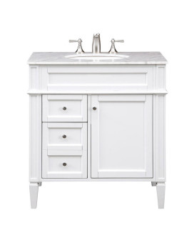 Elegant Decor Vf1024 Single Bathroom Vanity Set 32 Whitevf1024