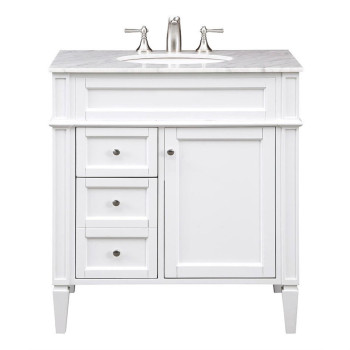 Elegant Decor Vf1024 Single Bathroom Vanity Set 32 Whitevf1024