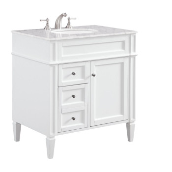 Elegant Decor Vf1024 Single Bathroom Vanity Set 32 Whitevf1024