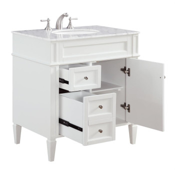 Elegant Decor Vf1024 Single Bathroom Vanity Set 32 Whitevf1024