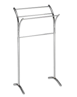 Pilaster Designs Plymouth Transitional Metal 3 Tier Freestanding Bathroom Towel Rack Organizer In Chrome Finish