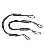 Extreme Max 30062352 Boattector Bungee Dock Line Value 2Pack 4 Black