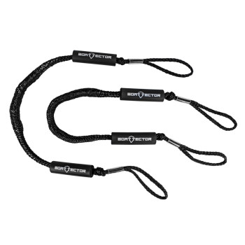 Extreme Max 30062352 Boattector Bungee Dock Line Value 2Pack 4 Black