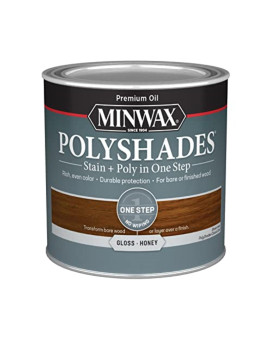 1609254 Stain Gls Honey 12Pt Minwax Polyshades Semitransparent Gloss Honey Oilbased Stain And Polyurethane Finish 05 Pt Pac