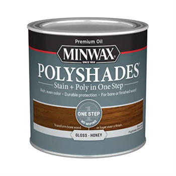 1609254 Stain Gls Honey 12Pt Minwax Polyshades Semitransparent Gloss Honey Oilbased Stain And Polyurethane Finish 05 Pt Pac