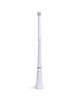 Outdoor Lamp Post 68Quot Cast Aluminum White Pole Gamasonic Solar Lighting