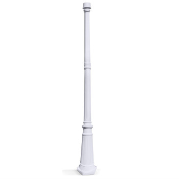 Outdoor Lamp Post 68Quot Cast Aluminum White Pole Gamasonic Solar Lighting