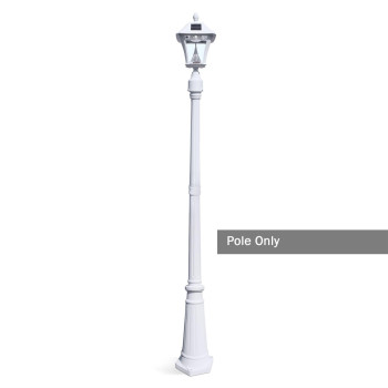 Outdoor Lamp Post 68Quot Cast Aluminum White Pole Gamasonic Solar Lighting