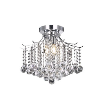 Living District Ld8200F17C 12 In Amelia 3 Lights Flush Mount Ceiling Light Chrome