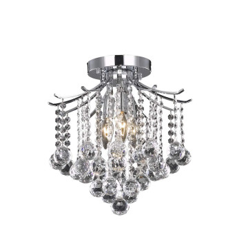 Living District Ld8200F12C 12 In Amelia 3 Lights Flush Mount Ceiling Light Chrome