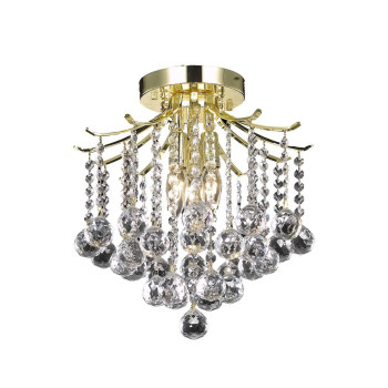 Living District Ld8200F12G 12 In Amelia 3 Lights Flush Mount Ceiling Light Gold