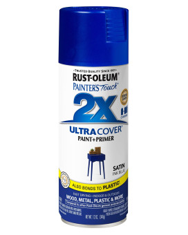 Rustoleum 314754 Painters Touch 2X Ultra Cover Spray Paint 12 Oz Satin Ink Blue