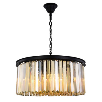 Elegant Lighting 1238D31Mbgtrc 135 X 315 In Sydney 8 Light Matte Black Chandelier