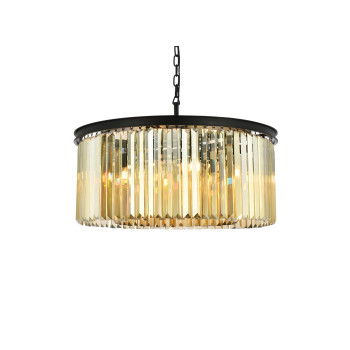 Elegant Lighting 1238D31Mbgtrc 135 X 315 In Sydney 8 Light Matte Black Chandelier