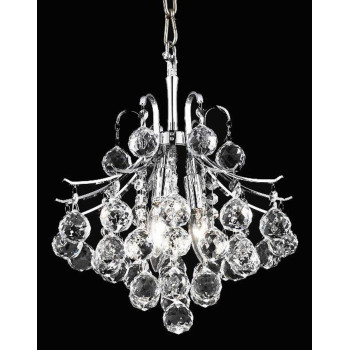 Elegant Lighting V8000D12Crc 12 X 12 In Touareg 3 Light Chrome Pendant