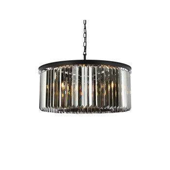 Elegant Lighting 1238D31Mbssrc 135 X 315 In Sydney 8 Light Matte Black Chandelier