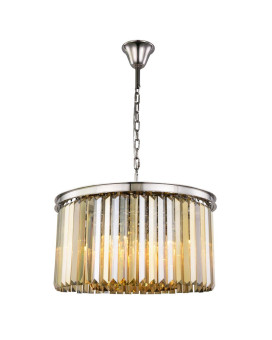 Elegant Lighting 1238D26Pngtrc 135 X 26 In Sydney 8 Light Polished Nickel Chandelier